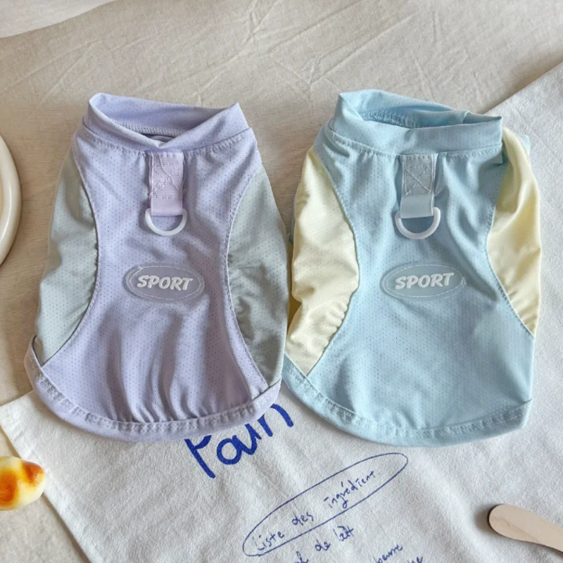 Chaleco Refrigerante de Verano para Perros, Ropa Delgada y Transpirable de Malla para Perros, Camiseta para Chihuahua, Bichón, Ropa para Perros, Chalecos para Gatos, Camisetas Interiores para Cachorros