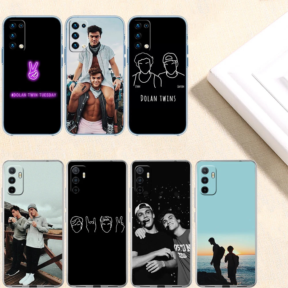 NH17 D-Dolan T-Twins Transparent Phone Case for Samsung Galaxy A04 A04S A14 A23 A34 A54 M23 M33 M52 M53
