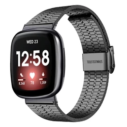New Mesh Band For Fitbit Versa 4/3 Women Men Stainless Steel Metal Watch Strap Loop For Fitbit Sense 2 Clasp