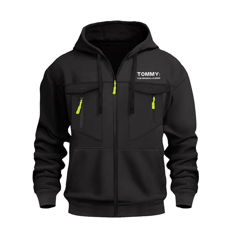 قمة الموضة فضفاضة الخريف والشتاء منتج جديد حقيبة الظهر المطبوعة الأمريكية المتكاملة عارضة الرجال والنساء مقنعين البلوز