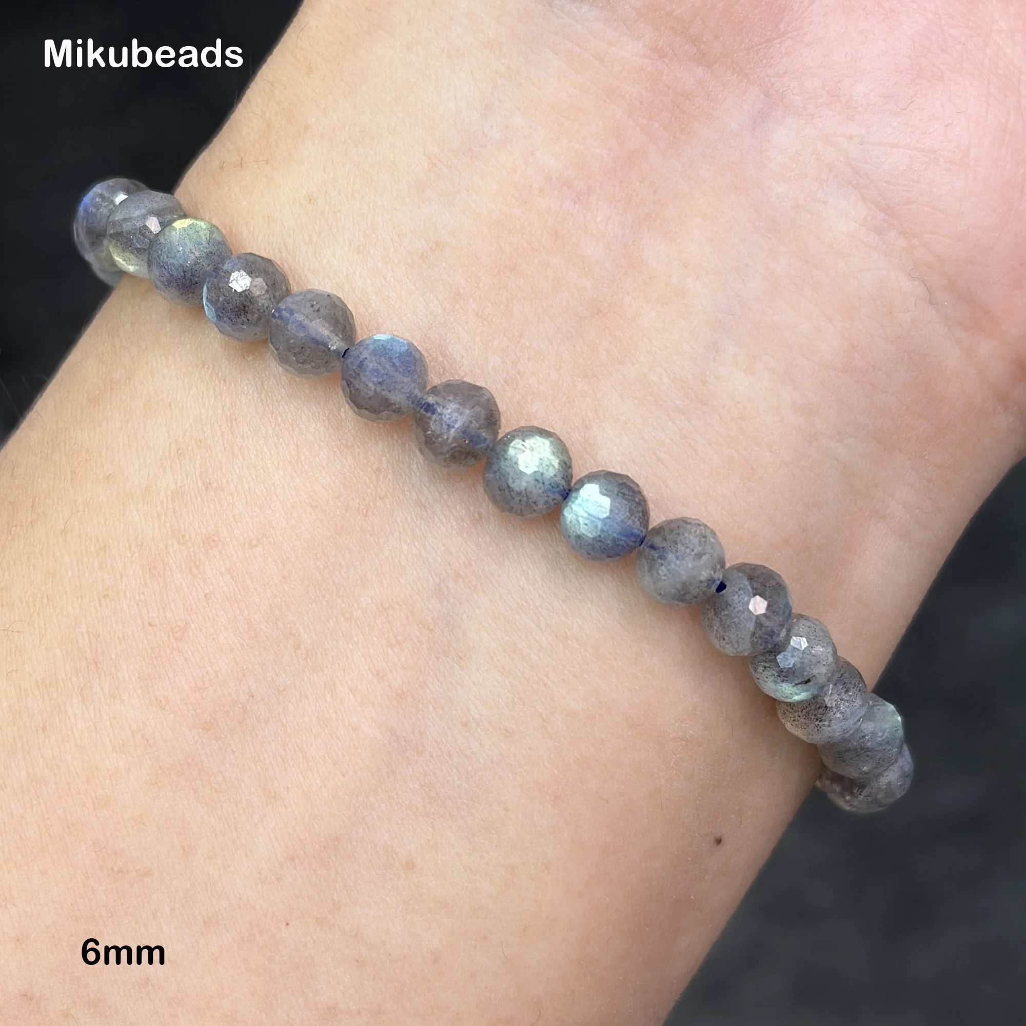 الطبيعية AA + اللابرادوريت 6 مللي متر 8 مللي متر الأوجه تسلق الجولة فضفاض الخرز لصنع المجوهرات أساور يدوية قلادة بالجملة Mikubeads #3