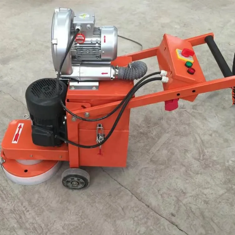 Hand Push Floor Grinder With Vacuum Dust Collector  Polishing Grinding Machine Cement Ground Surface Renovation Polisher