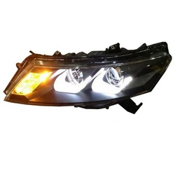 For HONDA Crosstour LED Head Lights Bi Xenon Projector Lens U Type 2010-2013 Year