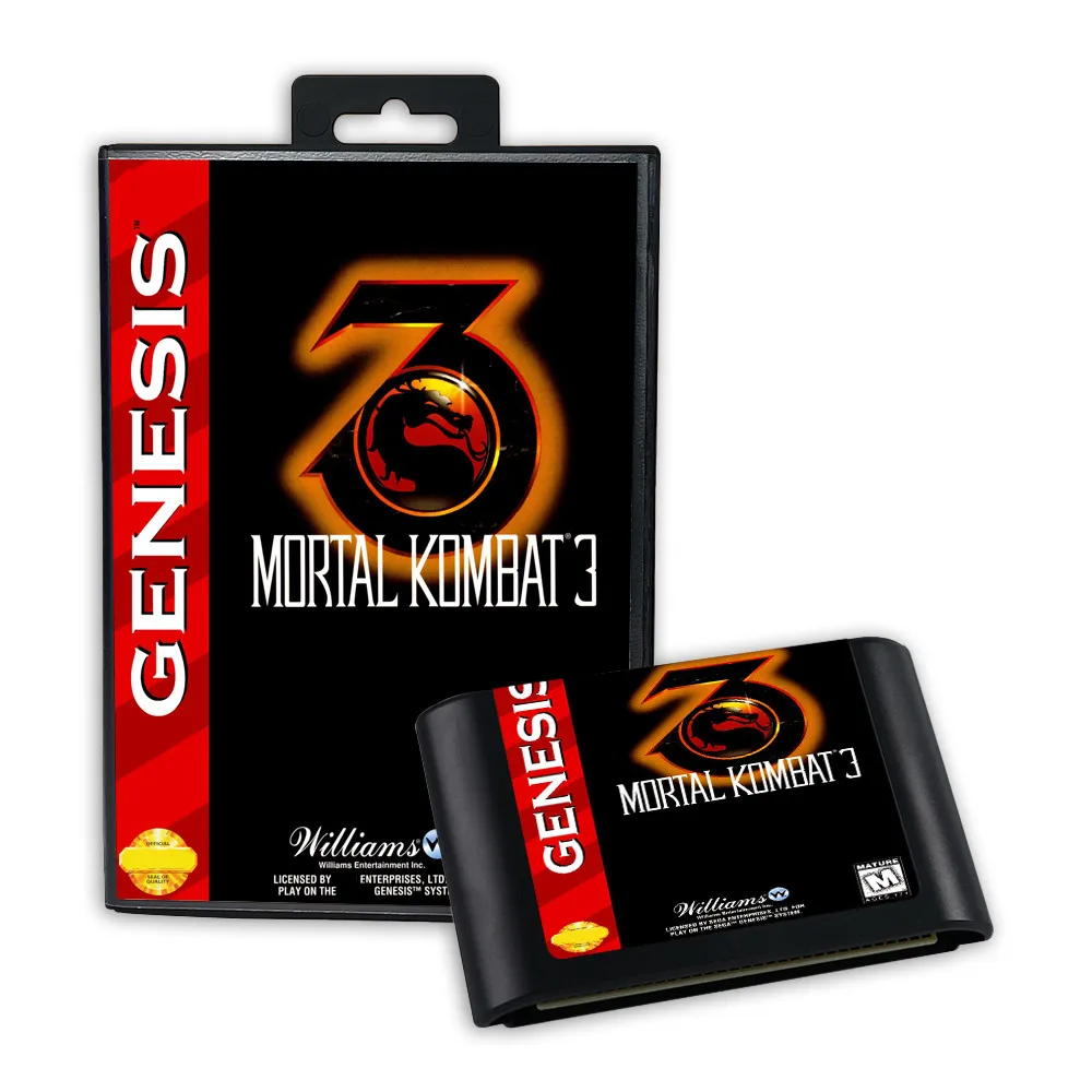 Mortal Kombat 3 USA Cover Game for SEGA MD Mega Drive Genesis Consoles Game Cartridge Box Manual