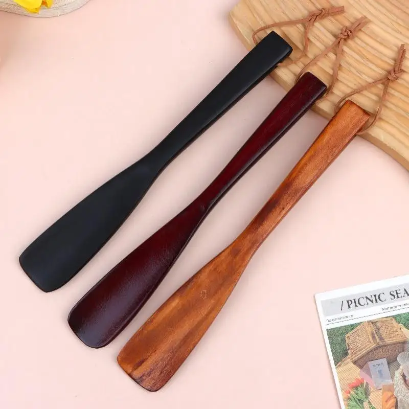 Long Handle Wooden Shoehorn Hanging Shoe Horn Easy Remover Shoehorn Lifter