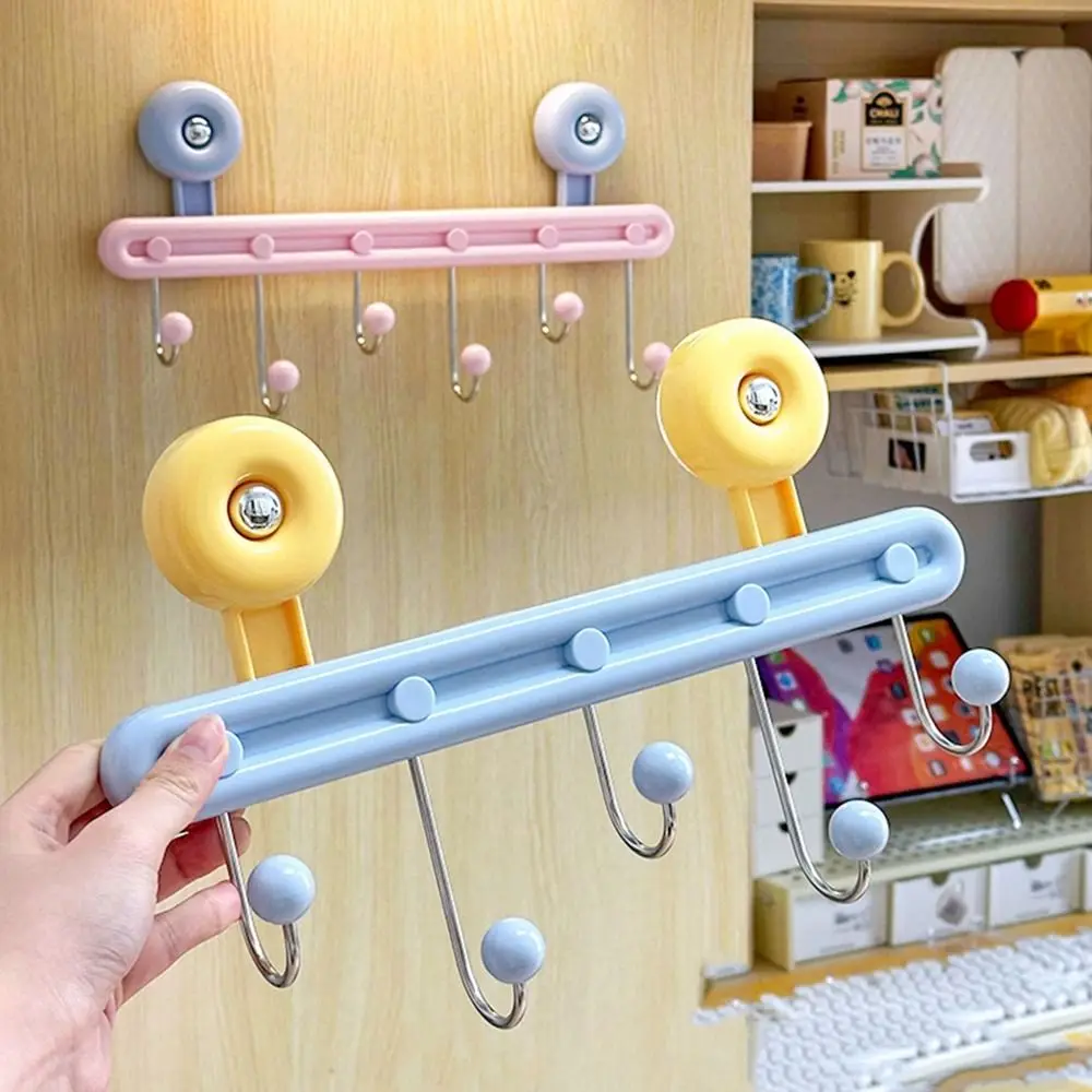 

Dopamine Suction Cup Hook Wall Mounted Waterproof Door Back Clothes Hook Powerful Vacuum Plastic Sundries Storage Holder