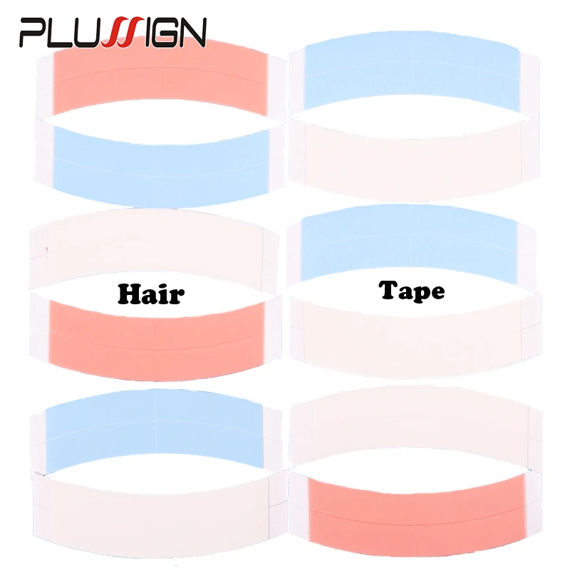 Plussign 6pcs Wig Tape Extra Strong Adhesive Tape For Lace Front Wig Toupee Waterproof Double Sided Hair Tape  Blue White Orange