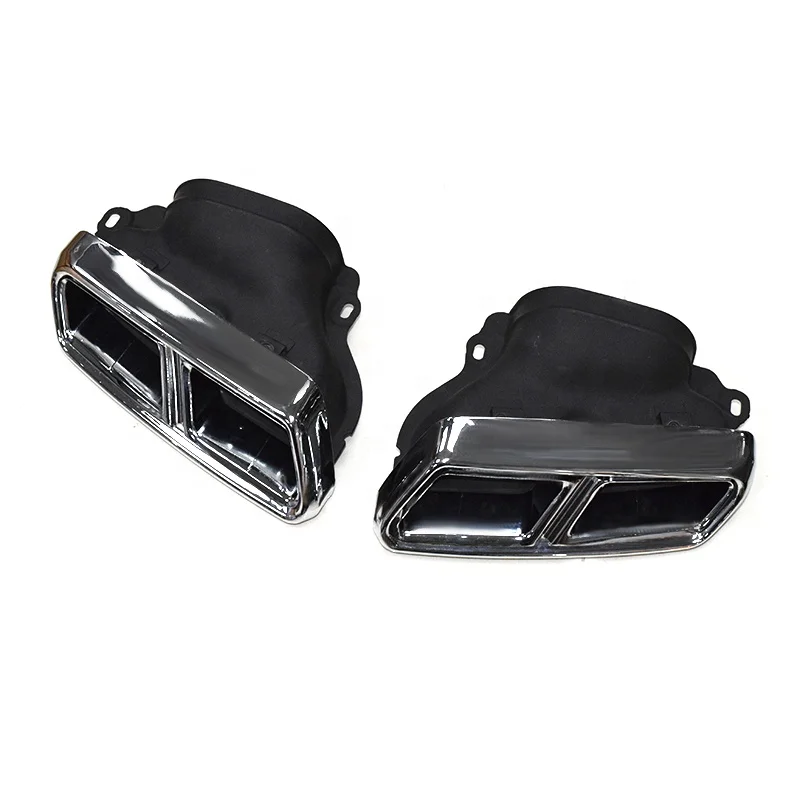 

SYPES 1 Pair 304 Stainless Steel W212 Exhaust Exhaust System For Mercedes Benz E200 E260 E300 E63 Body Kit Exhaust Pipe