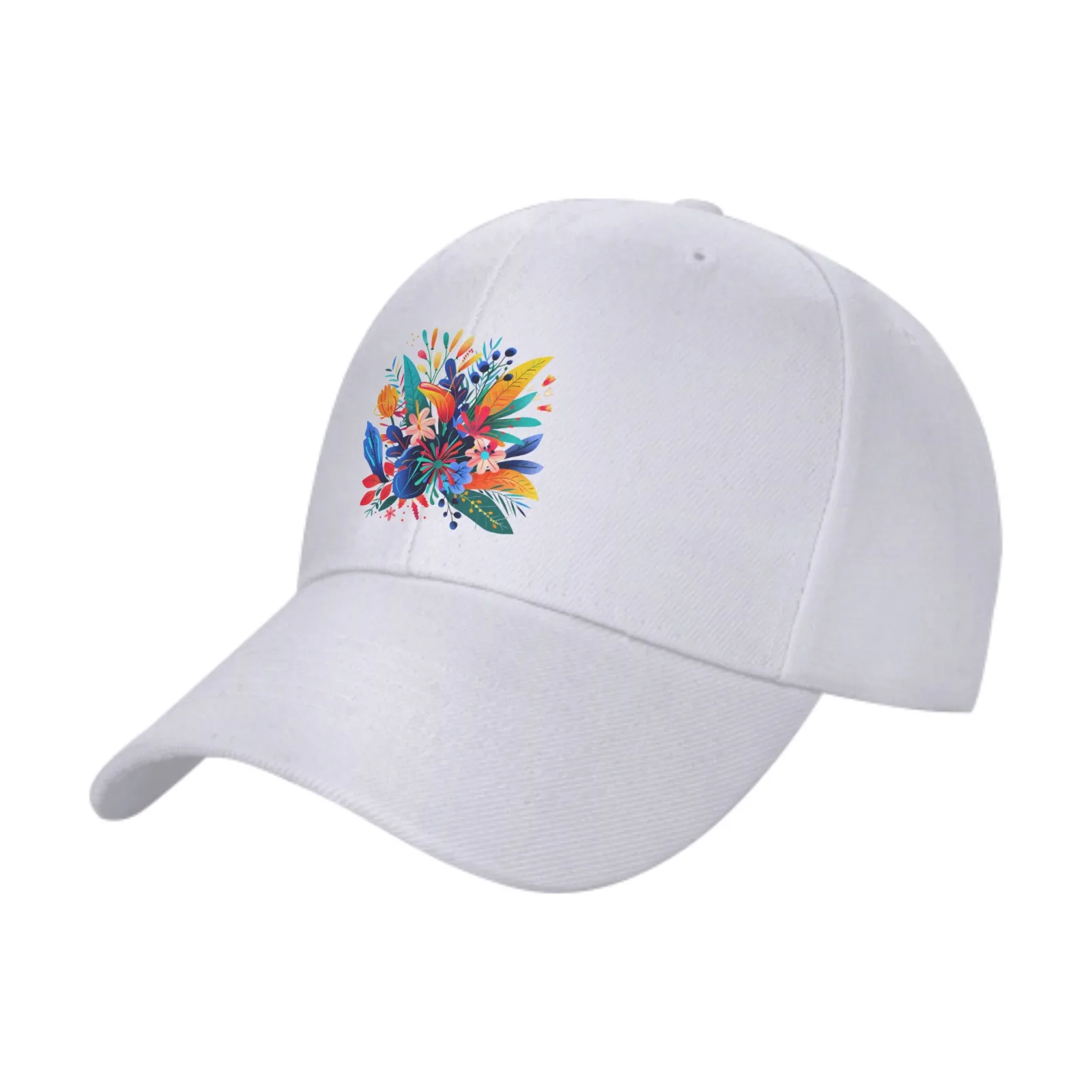 

Colorful Flowers Original Classic Trucker Hat Men Women Baseball Cap Dad Hat Adjustable Unconstructed Plain Cap casquette