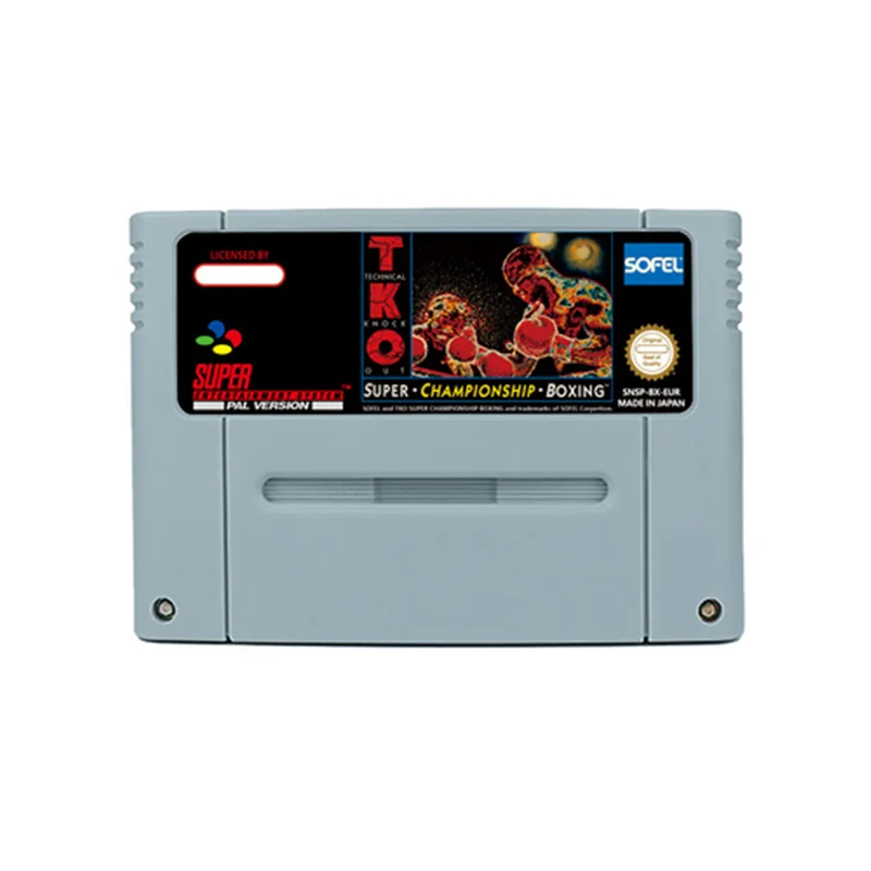 TKO Super Championship Boxing  Action Game for SNES 16 BitRetro Cart Children Gift