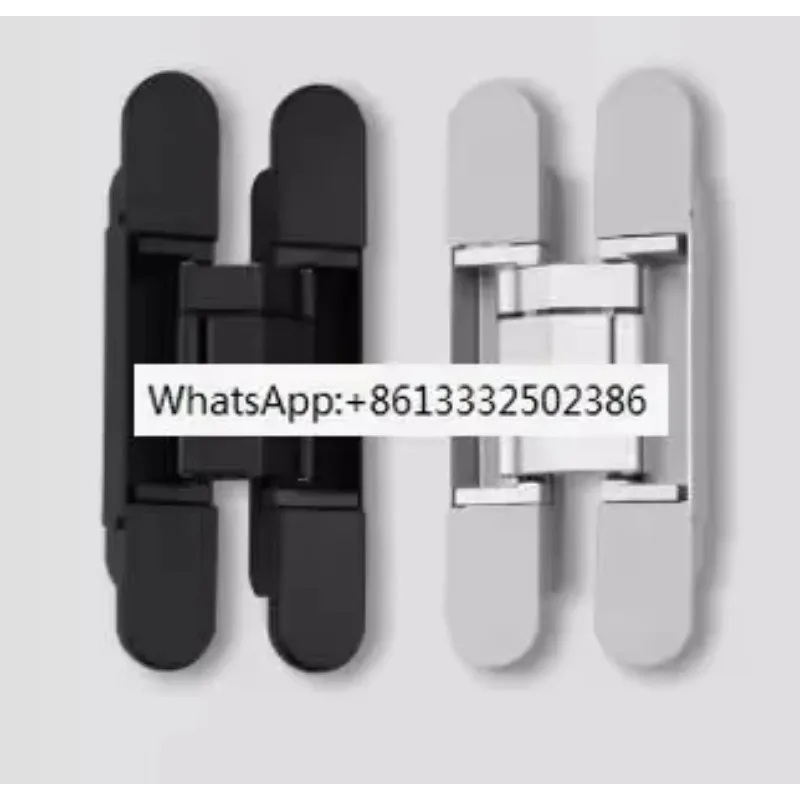 

2PCS 80KG Casement Gate Heavy Duty Black Hidden Hinge 3D Adjustable Wood Door Conceal Hinge Home Improvement Accessories