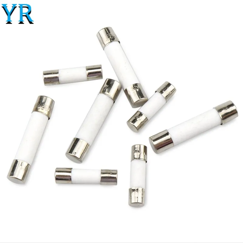 10PCS 5X20MM 6X30MM Ceramic Fuses 250V 0.5A 1A 2A 3A 4A 5A 6.3A 7A 8A 10A 12A 15A 20A 25A 30A AMP Fast Blow Tube Fusible