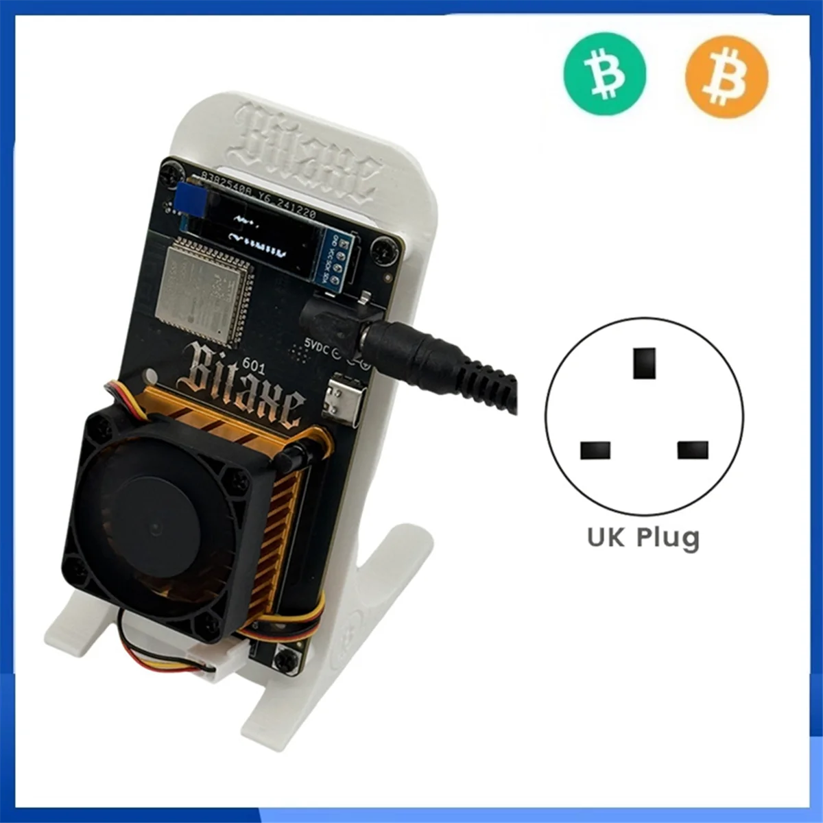 

T07CHOT-Bitaxe Gamma 601 Bitcoin Solo Lottery Miner 1,2TH/S 18-22 Вт BTC Miner BM1370 Asic Chip от Antminer S21 Pro UK PLUG