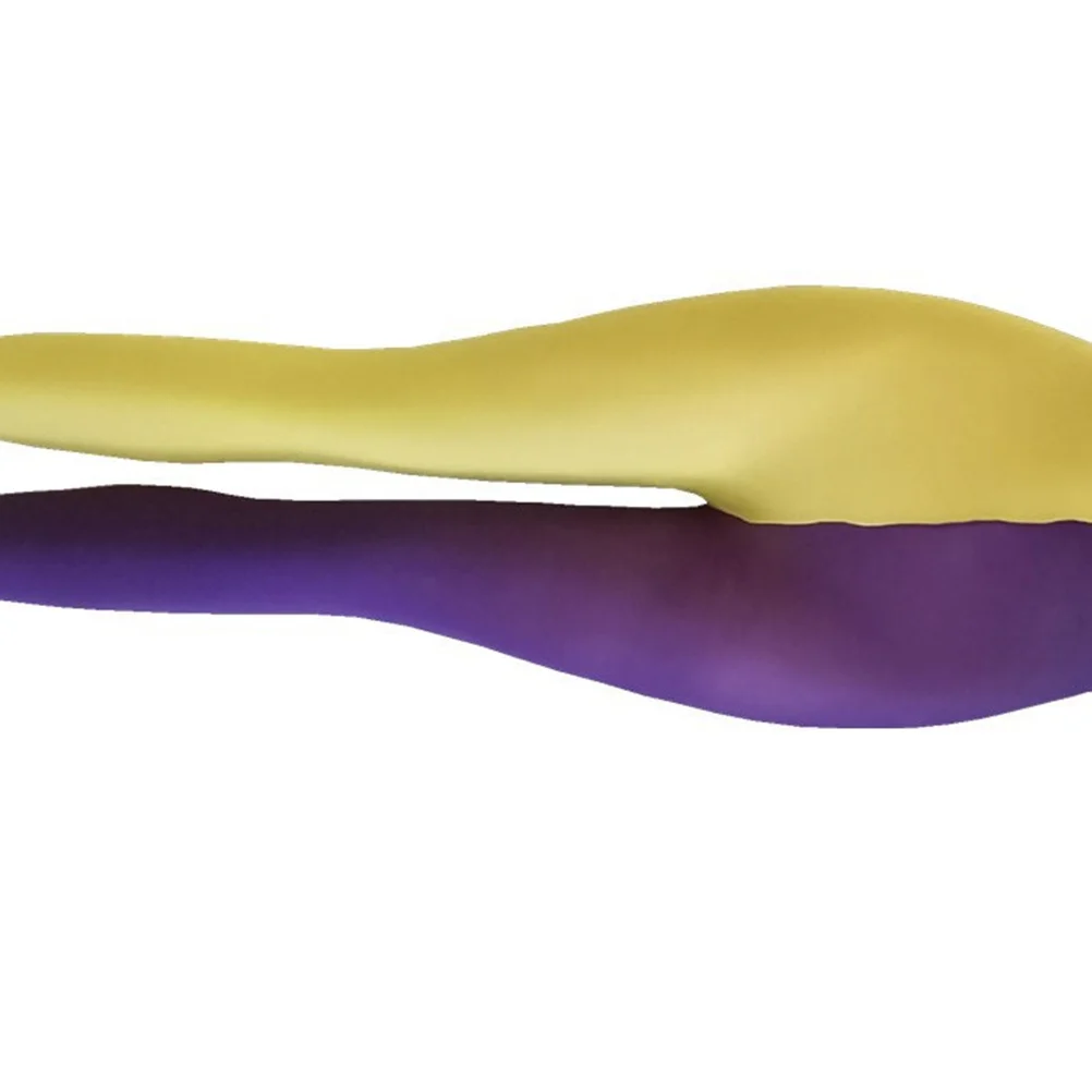1 paio di comode calze elastiche a tubo lungo, calzini alti alla coscia alla moda di grande qualità, accessori per feste di Natale, viola giallo