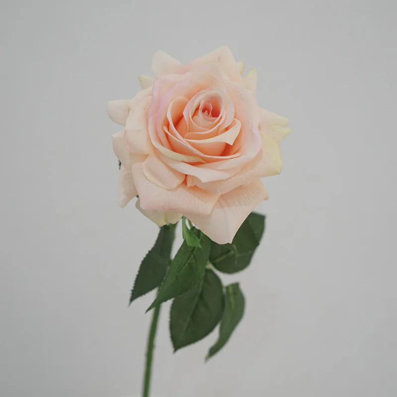 Artificial Feel Moisturizing Latex Big Rose Branch Wedding Photography Bouquet Home Garden Desktop Simulation Roses Flower Decor