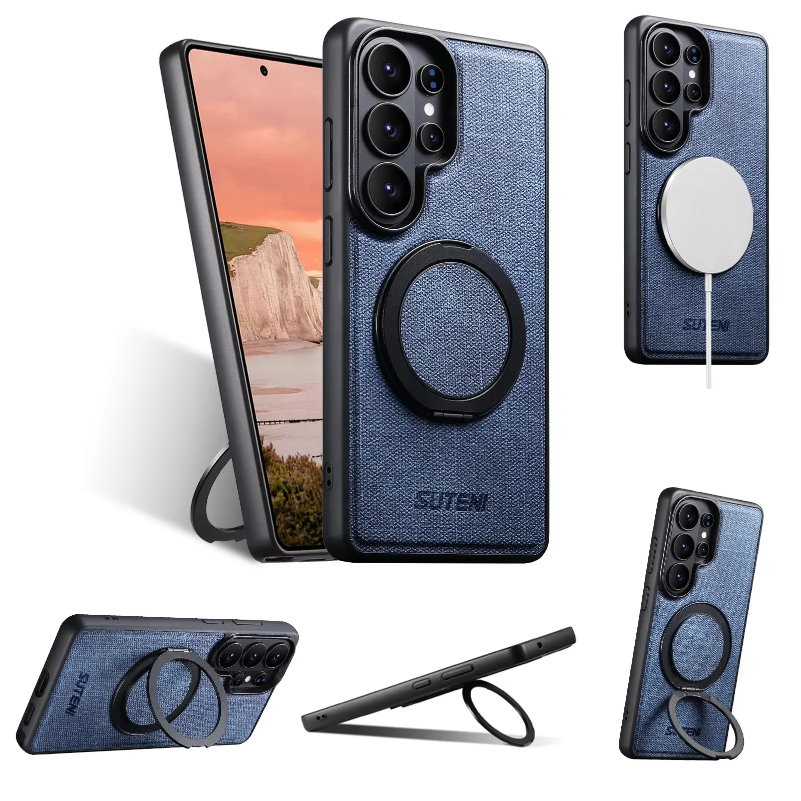 For Magnetic Leather Case For Samsung S26 Ultra S26 S25 S24 S23 S22 Ultra 5G Wireless Charging Shockproof High-end Back Cover