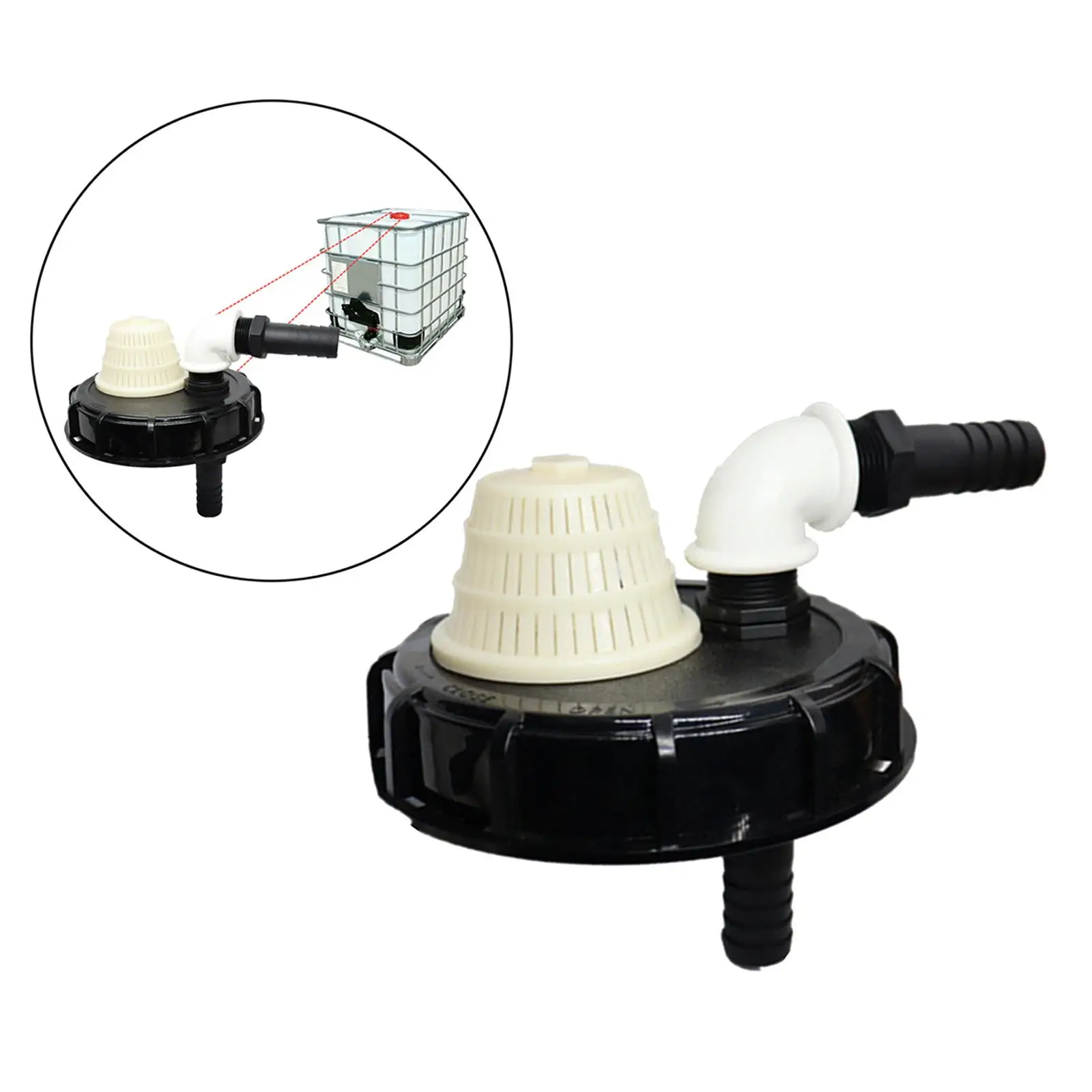 Water Lid Tank Barrel Industry Accessories Adaptor Nozzle Gasket Storage Liquid Chemical Water for Garden