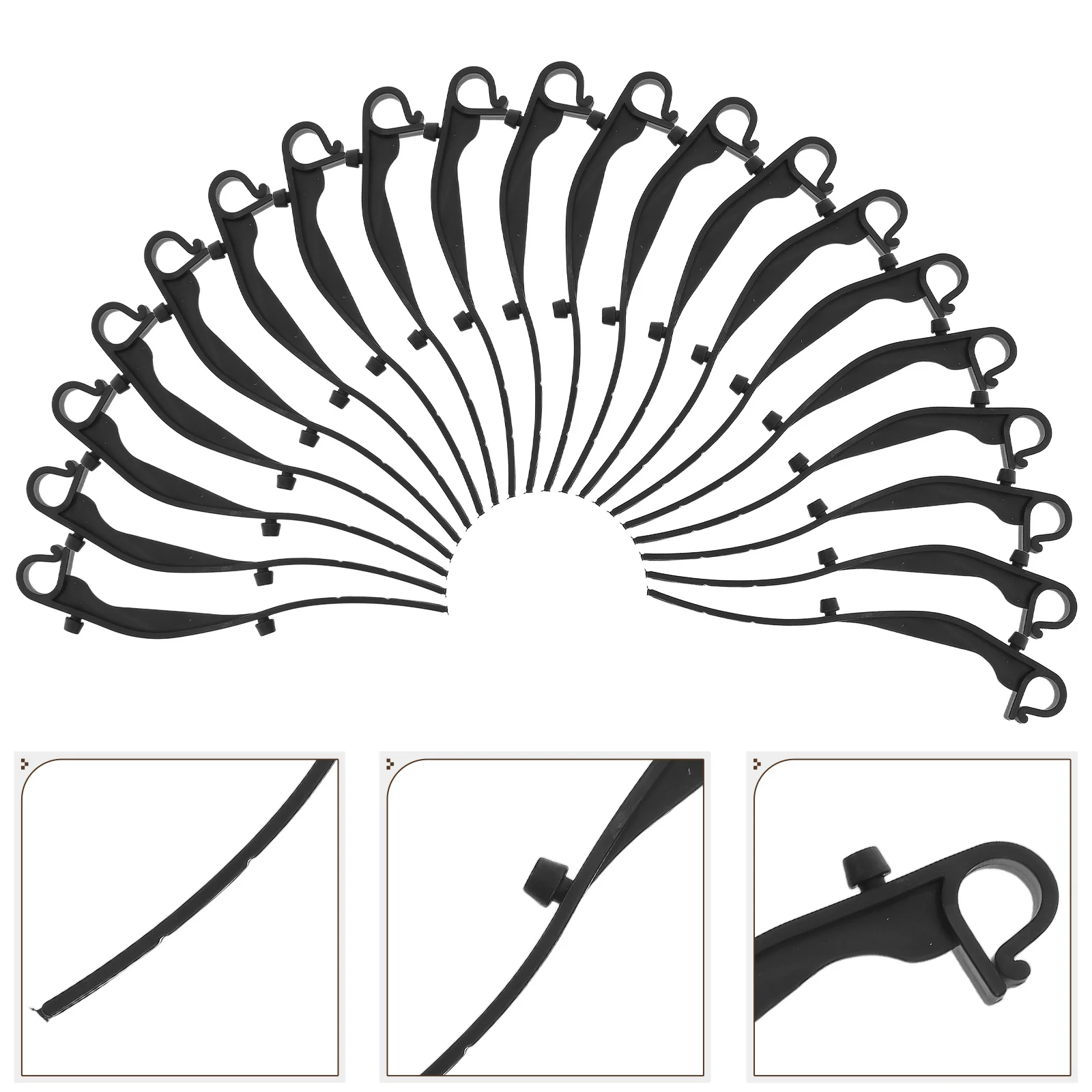 50 قطعة مقاطع حماية مزراب البلاستيك الأسود يندبروف شبكة كليب لسقف الصرف ورقة شاشة مزراب كليب الملحقات