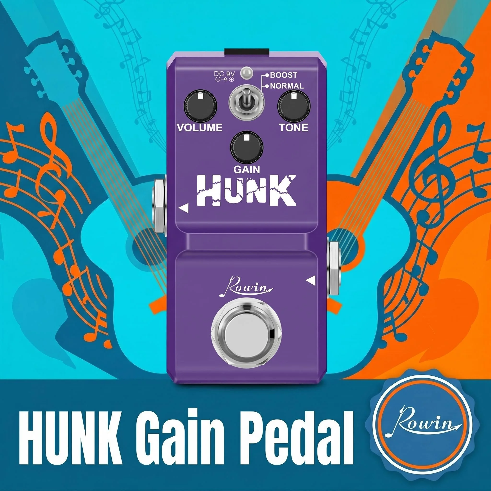 Rowin Classic British Distortion Style HUNK DIST Effect Peda