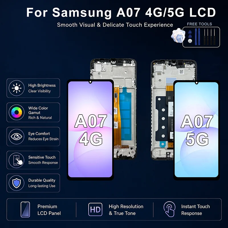 AAA 6.7'' For Samsung Galaxy A07 4G 5G LCD SM-A076B Display Touch Screen For SM-A075B Pantalla SM-A075M Replacement Repair Parts