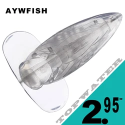 AYWFISH 10PCS Topwater Bait Fishing Lure Bass Fish Tackle trasparente cicala plastica dura corpo Blanks insetto realistico non verniciato