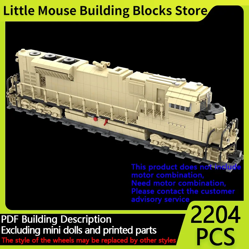 

Модель городского автомобиля MOC Строительные кирпичи SD70ACe Дизельный локомотив No. 7021 Модульная технология, подарок на праздник, сборка, детский игрушечный костюм