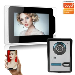 Sysd wi fi vídeo campainha com fio 7 polegada tela de toque monitor intercom para casa com 1080p sensor da câmera