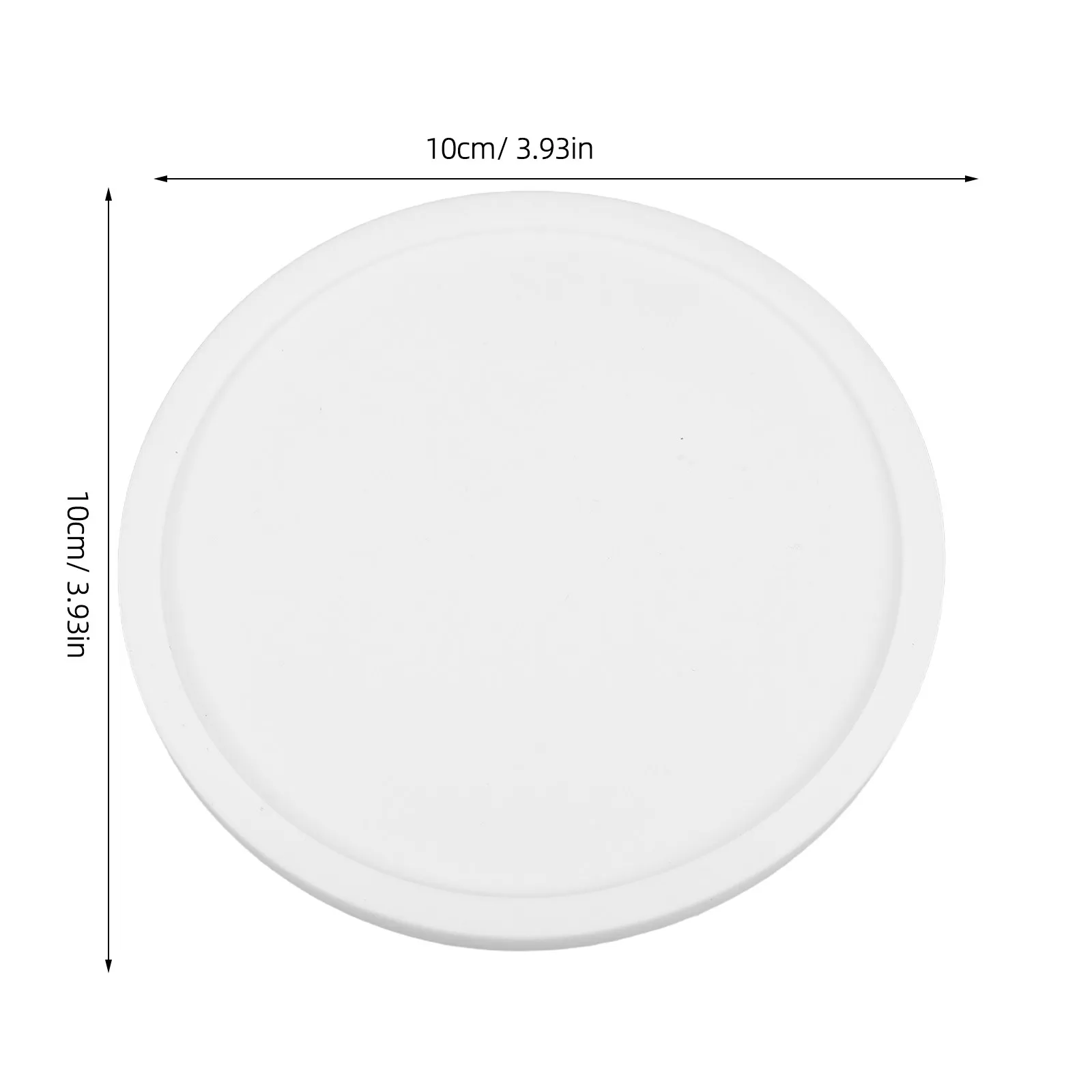 4Pcs White Silicone Round Coasters Non Slip Thickened Beverage Coasters for Drinks Heat Insulation Cup Mat Tabletop Coaster Set