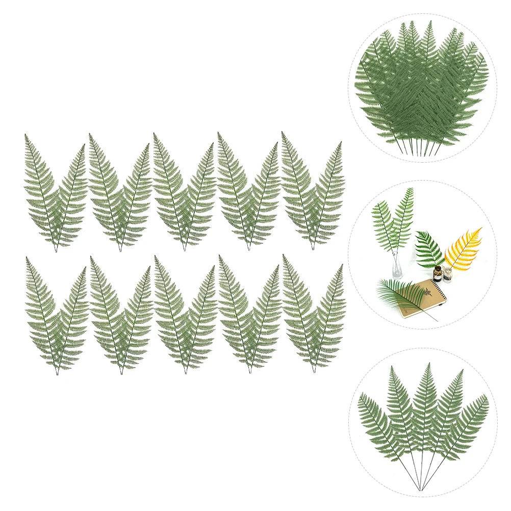 

20Pcs Fake Leaf Decoration Simulation Chrysalidocarpus Lutescens Leaves Natural Color Plastic Plants Ornaments Wedding Home