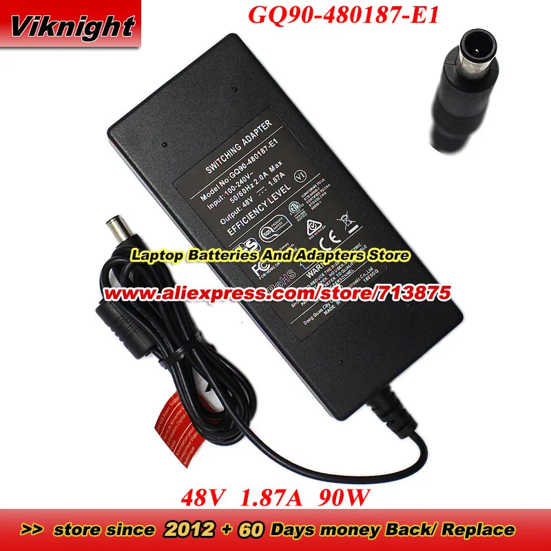 Genuine 48V 1.87A 90W For EYE GQ90-480187-E1 AC Adapter for Swann NVR NVR8-7285 NVR8-7400 Box Power Adapter