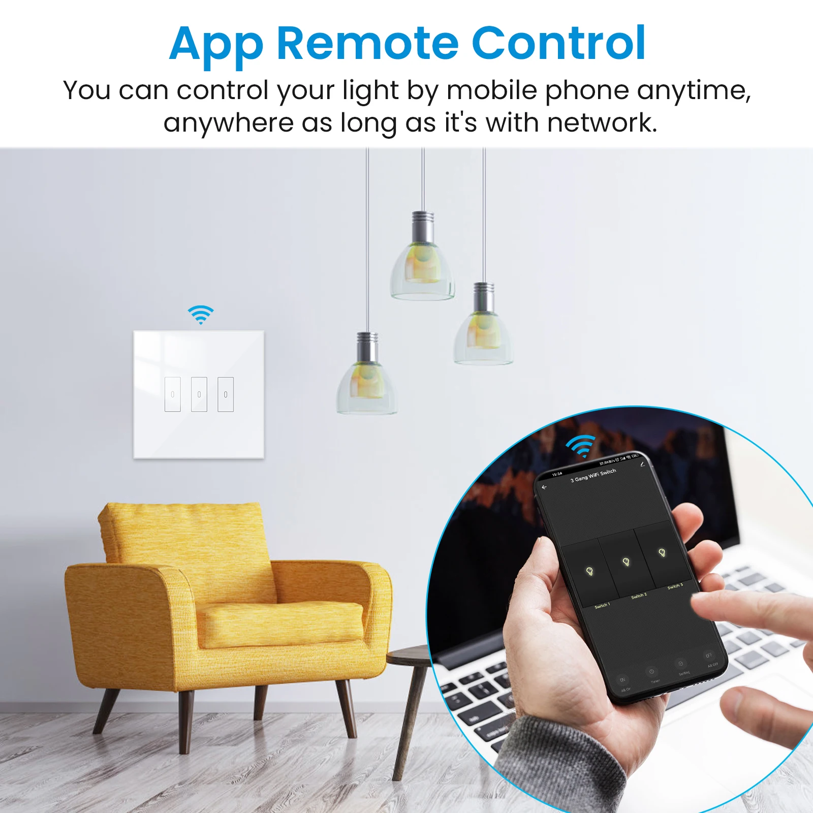 Tuya Smart Life WiFi/ZigBee Smart EU/US 1,2,3 Gang Switch Remote Control Timer Work with Google Assistant Alexa