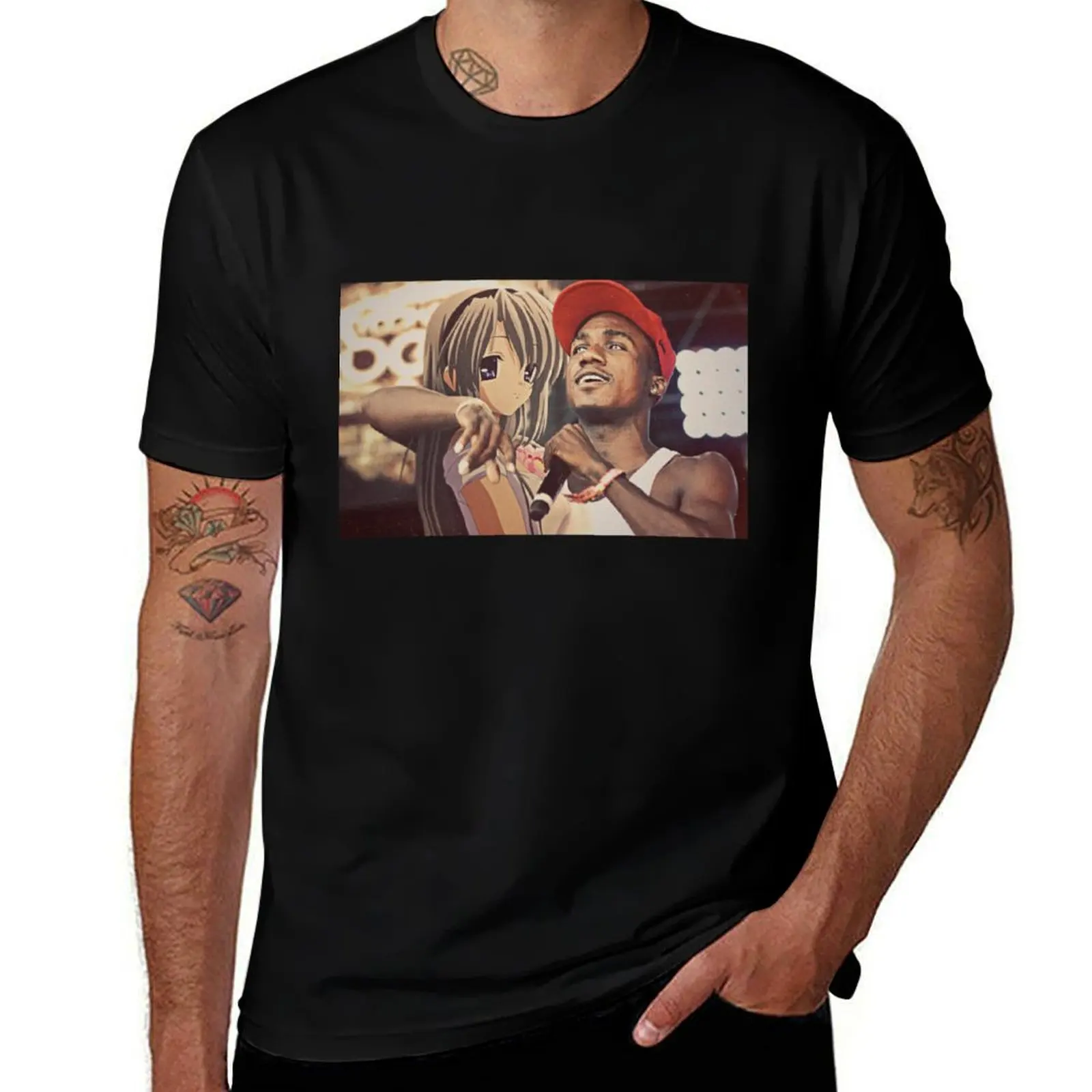 

Hopsin x Tomoyo (Clannad) T-Shirt t shirt man cotton anime tshirt T-Shirt