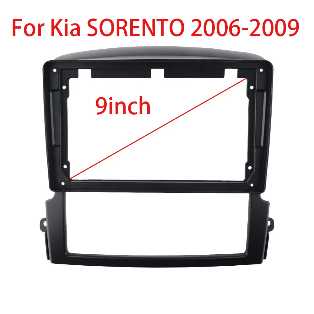 

9 Inch Fascias For Kia SORENTO 2006-2009 Car Radio Stereo GPS MP5 Android Player 2 Din Head Unit Install Panel Dash Frame Cover