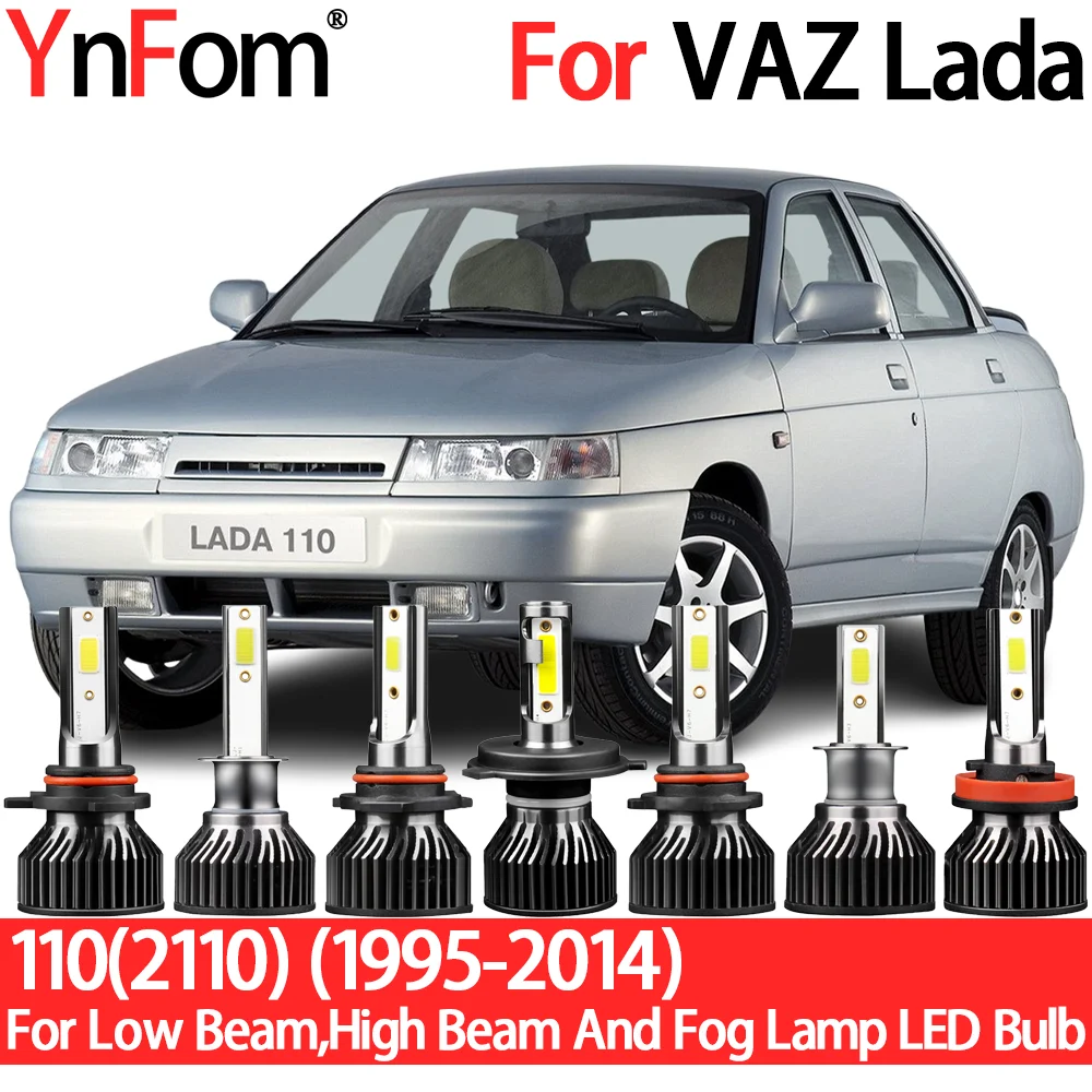 YnFom For VAZ Lada 110 (2110) 1995-2014 Special LED Headlight Bulbs Kit For Low Beam,High Beam,Fog Lamp,Car Accessories