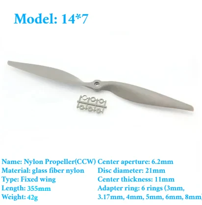 2PCS Gemfan Apc Nylon Propeller 5x5/6x4/7x5/8x4/8x6/9x6/10x5/10x7/11x5,5/12x6/13x6,5/14x7/16x8/17x10 Requisiten Für RC Modell Flugzeug
