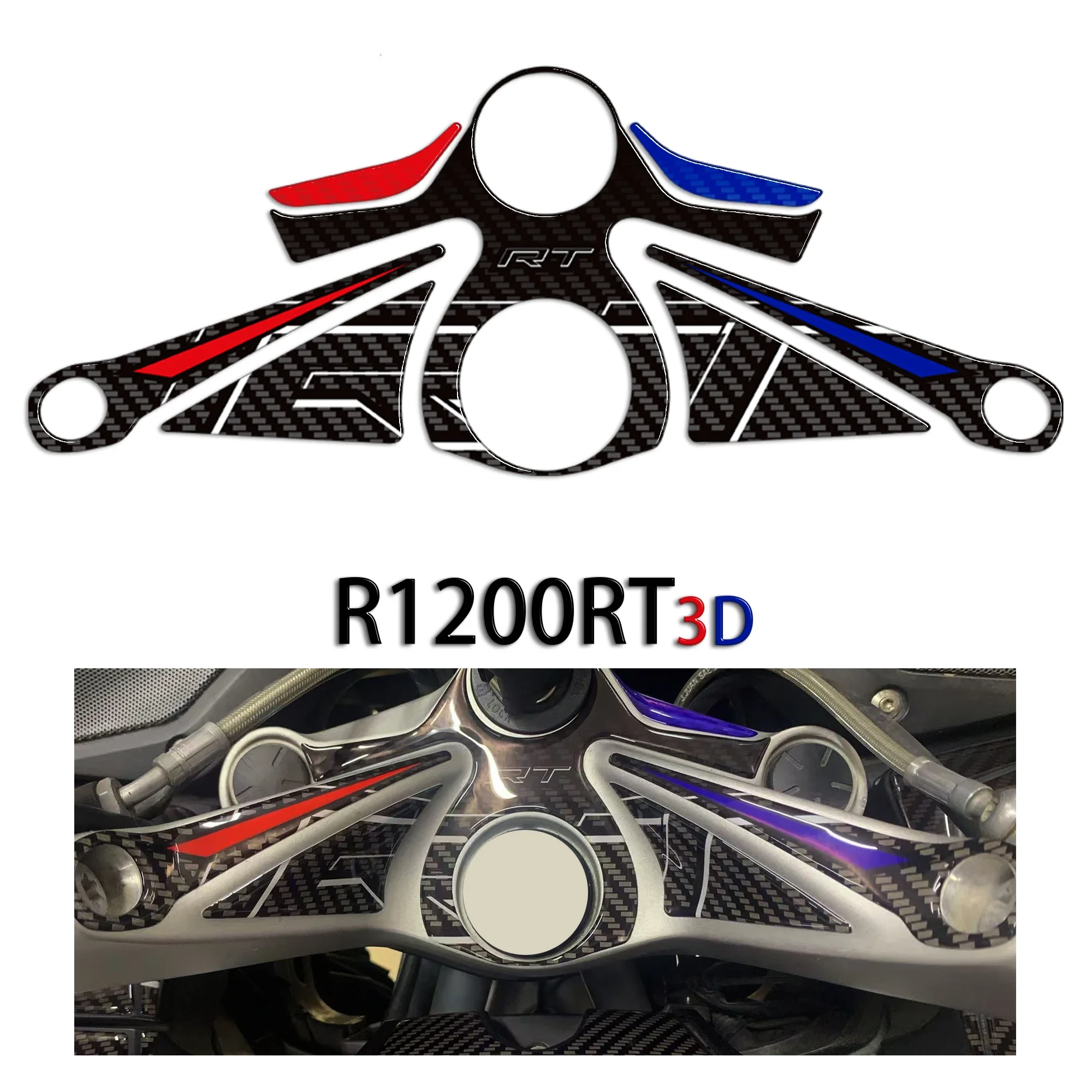 

R1200RT For BMW R 1200 RT Tank Pad Grips Kit Knee 3D Stickers adhesive Decals Fairing Fender Mudguard Trunk Luggage Cases 2016-