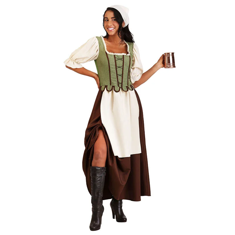 Oktoberfest Maid Dress Cosplay Costume German Beer Festival Tavern Bartender Waitress Outfit Carnival Halloween Fancy Dress