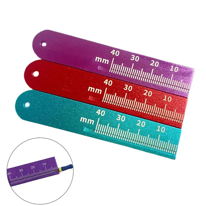 Dental Measuring Rulers Aluminium Dentist Measure Scale Endodontic Ruler 3 Color High Quality Dentistry Instruments Endo Rulers