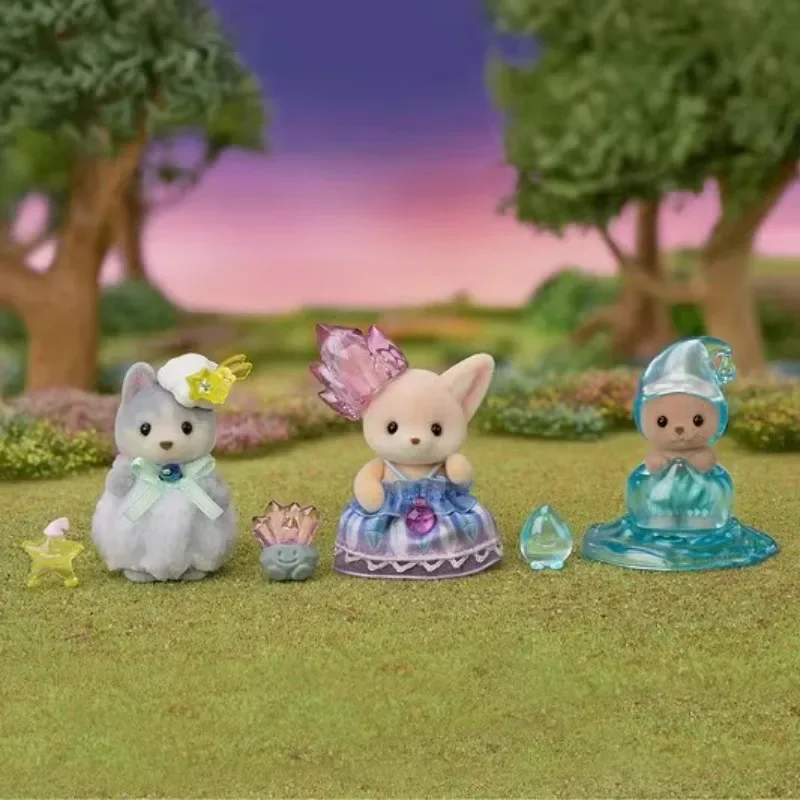Sylvanian familles aveugle porte-clés figurines originales maison de poupée meubles jouets fée forêt fille jouet cuisines ternes