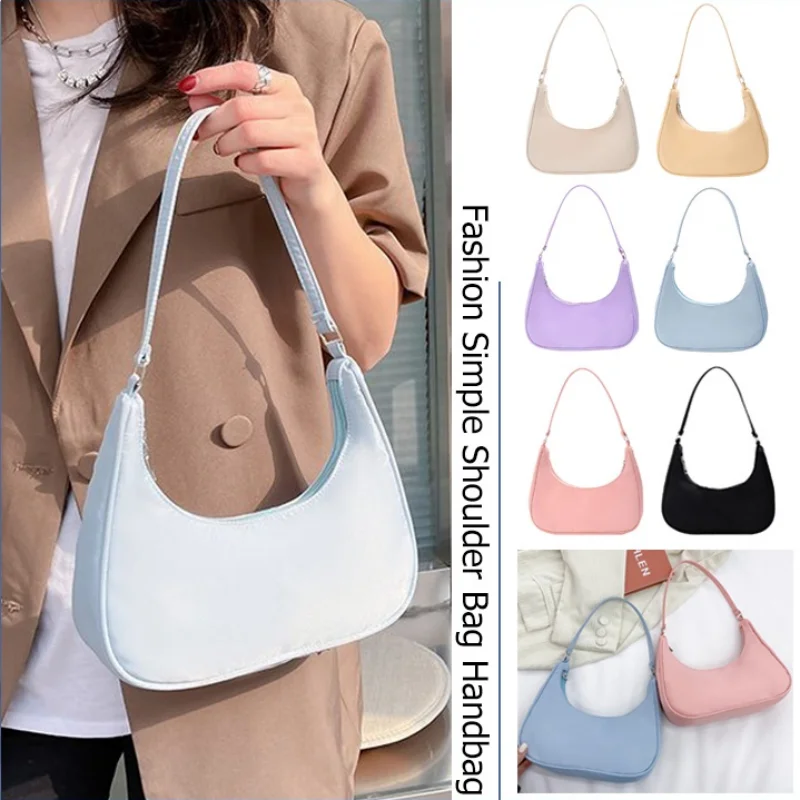 (Ready Stock) Vintage style nylon handbag shoulder bag for women.