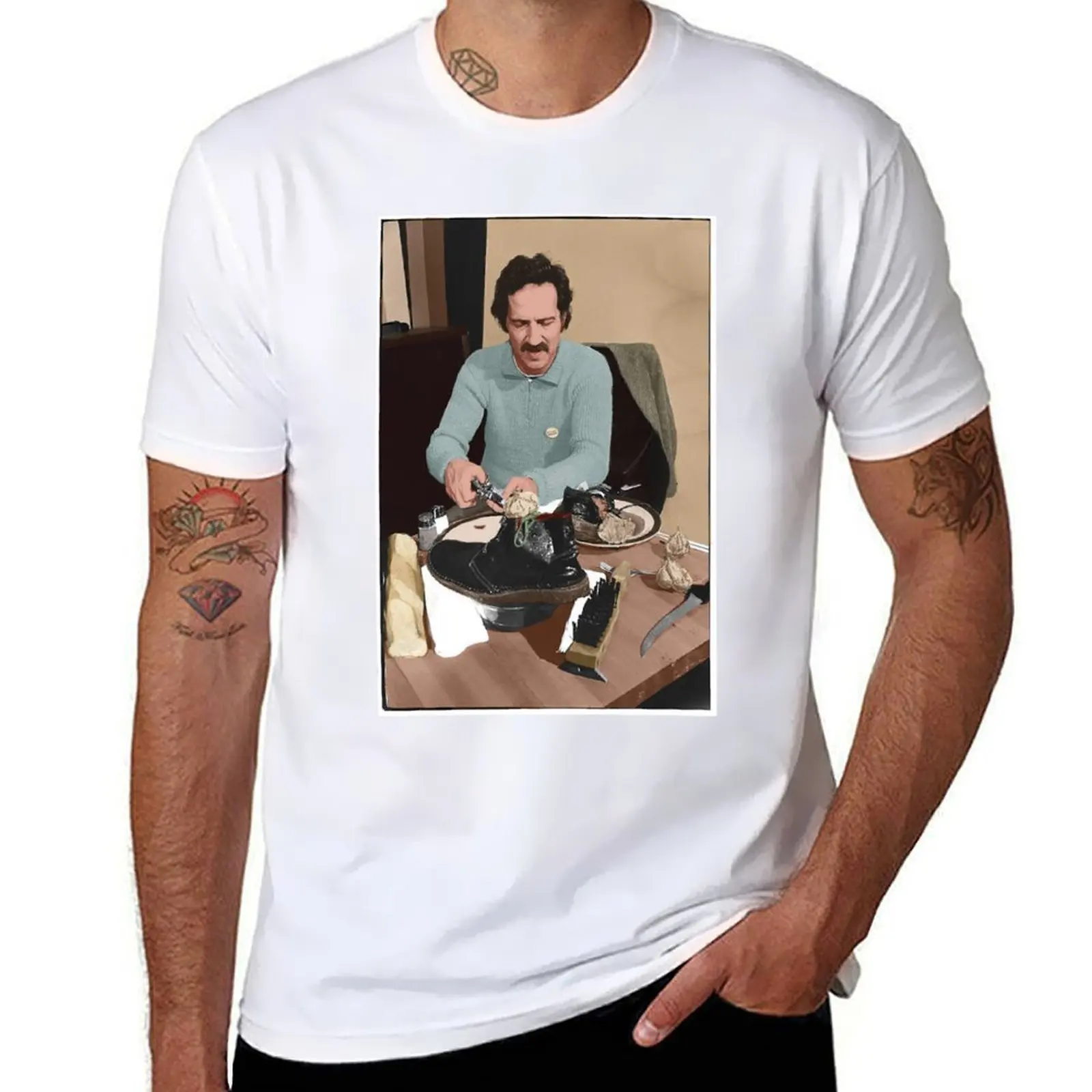 

Werner Herzog Eats His Shoe T-Shirt man t shirts graphic funny t shirts cotton t shirts for man cotton T-shirt