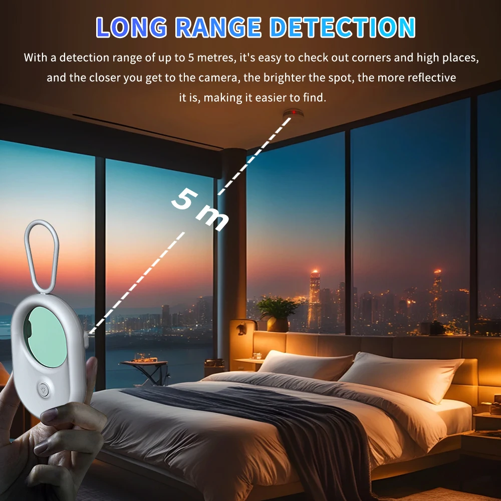 Portable T02 Camera Infrared Detector Cam Finder Gadgets Spy Lens Cameras Sound Signal Finder Long Range Detection Leight Weight