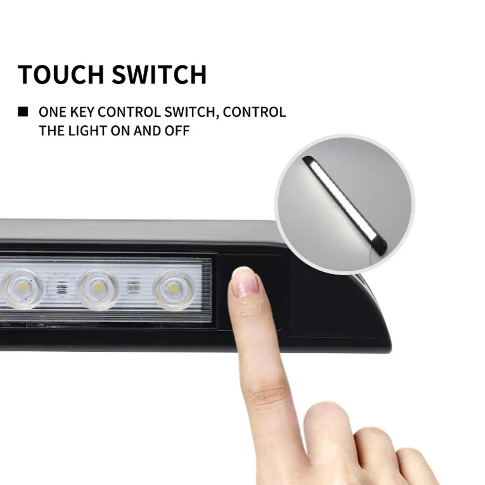 

Светодиодная световая панель с сенсорным управлением, портативный тент для автофургонов, 9 светодиодов, модификация интерьера автомобиля, освещение для грузовиков