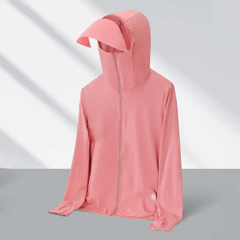 

Women's Summer Thickened Cotton Denim Ice Silk Sun Protection Jacket Breathable Large Brim Hat Sunscreen Outerwear