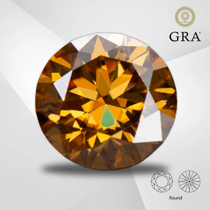 

Moissanite Stone Round Cut Multiple Colors Available Charms Gemstones Beads For DIY Ring Necklace Earrings Materials Certificate