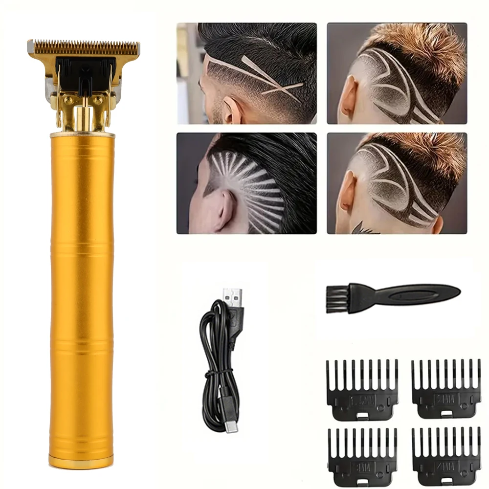 Populaire T9 Elektrische Tondeuse Heren Baard Trimmer Heren Haar Trimmer Usb Opladen T-Vormige Snijder Kop Nul Gap Trim