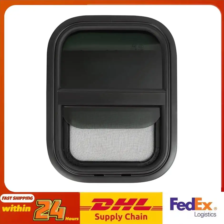 RV Push-Out-Fenster, gehärtetes Glas, Aluminiumlegierung, Sichtschutzfenster, modern, für Wohnmobil, Wohnwagen, Wohnmobil, Fahrzeugumwandlung