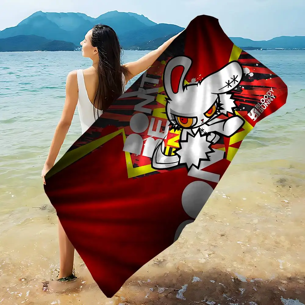 Anime B-Bloody Bunn Microfiber Beach Towel Absorbent Quick dry Soft Yoga Swimming Resort Mountain Climbing Towel