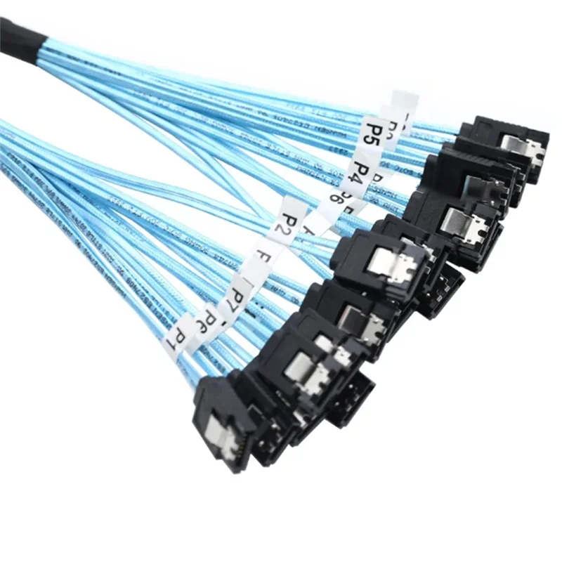 

AY14-8 шт. Набор кабелей SATA 8 комплектов кабелей SATA 3.0 для ПК SATA Cabl SAS 7Pin 6 Гбит/с Кабель для передачи данных для жесткого диска SSD NAS Host