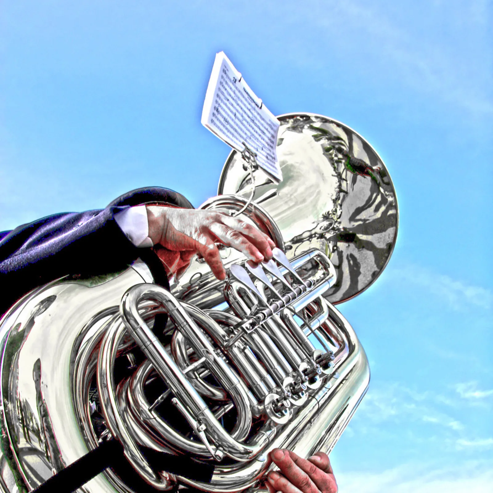 

Bass Music Clip Portable Tuba Clamp-on Clip Sturdy Iron Material Marching Music Sheet Holder Rack Instrument Accessory